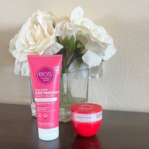 EOS Pink Pomegranate Raspberry Shave Cream and Madrid Muse Body Butter